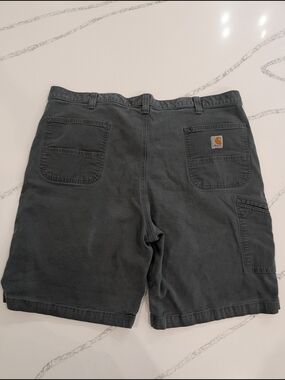 Carhartt Men’s Relaxed Fit Work Shorts Gray Size 44 Cotton Stretch Casual Durabl